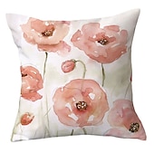 cheap Floral &amp; Plants Style-Spring Double Side Cushion Cover 1PC Soft Decorative Square Throw Pillow Cover Cushion Case Pillowcase for Sofa Bedroom Superior Quality Machine Washable