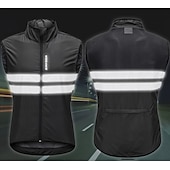 cheap Men&#039;s Jackets &amp; Gilets-WOSAWE Men&#039;s Cycling Jersey Cycling Vest Sleeveless Mountain Bike MTB Road Bike Cycling Green Black Dark Blue Bike Vest / Gilet Jersey Windproof Breathable Lightweight Reflective Strips Back Pocket