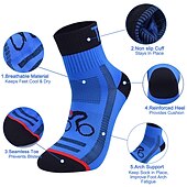 cheap Cycling Clothing Accessories-Compression Socks Athletic Sports Socks Crew Socks Cycling Socks Men's Football / Soccer Cycling / Bike Breathable Wearable 1 Pair Winter Solid Color Chinlon Black White Orange M L XL
