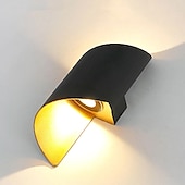 economico applique da esterno-15w applique da parete per esterni resistente alle intemperie 10.9in lampada da parete a led moderna di grandi dimensioni oro nero / oro bianco lampada da parete in alluminio pressofuso per portico