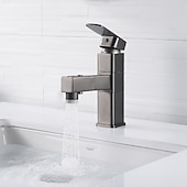 cheap Classical-Bathroom Sink Faucet - Rotatable / Pull out / Classic Electroplated / Painted Finishes Centerset Single Handle One HoleBath Taps