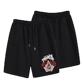 cheap Cartoon &amp; Movie Character Graphic-One Piece Monkey D. Luffy Beach Shorts Board Shorts Back To School Anime Harajuku Graphic Kawaii For Couple&#039;s Men&#039;s Women&#039;s Adults&#039; Back To School Hot Stamping