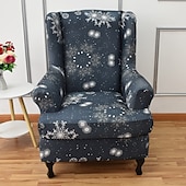 baratos Tampa da poltrona e capa de cadeira sem braço-Capa de cadeira de asa elástica capa de cadeira de asa capas de cadeira de asa de tecido spandex capas de poltrona com capa de almofada de assento para decoração de quarto de sala de estar
