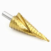 cheap Drill Bit Set-HSS Step Drill Bits 4mm-32mm Spiral groove Power Tools Triangular handle Wholesale Price High Quality metal Drilling Titanium