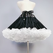 baratos anágua-Anágua Tutu Sob saia Princesa Doce lolita Anos 50 Retro Vintage Adulto Mulheres Carnaval Baile de Máscaras Festa Espetáculo Festa de Chá Vestir-se