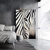 billiga Djurmålningar-oljemålning 100 % handgjord handmålad väggkonst på duk abstrakt landskap zebra djur modern heminredning dekor rullad duk utan ram osträckt