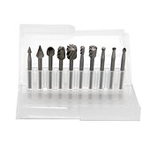economico set di punte da trapano-10 pz 1/8 &#039;&#039; gambo hss acciaio rotativo frese cutter scatola di plastica trasparente incisione rettifica bit per file rotanti taglierina strumenti di lavorazione del legno fai da te