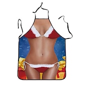 cheap Aprons-Cosplay Chef Apron For Women and Men, Kitchen Cooking Apron, Personalised Gardening Apron with Long Ties Neck Strap BBQ Drawing Crafting Aprons