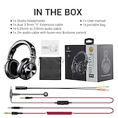 economico Cuffie on-ear e over-ear-Cuffia cablata Oneodio A71 over-ear con microfono cuffie studio DJ professionali per monitoraggio registrazione e missaggio per giochi