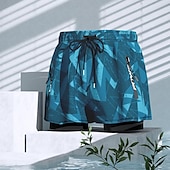 abordables maillot de bain boxer homme-Homme Short de bain Short de Bain Natation Séchage rapide Poids Léger Short de bain Maillot de bain Avec poches Doublure de compression Cordon Natation Surf Plage Sports nautiques Couleur Pleine Eté