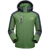 preiswerte Sportjacke-Herren wasserdichte Wanderjacke Gorpcore Regenjacke Wandern Windjacke Outdoor wasserdicht winddicht leicht atmungsaktiv abnehmbare Kappe Oberbekleidung Trenchcoat durchgehender Reißverschluss Hoodie
