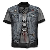 billiga Pojkens 3D Vision &amp; Geometri-Pojkar 3D Grafisk T-shirt Kortärmad 3D-tryck Sommar Vår Aktiv Sport Mode Polyester Barn 3-12 år Utomhus Dagligen Normal