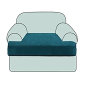 abordables Housse de fauteuil et d&#039;accoudoir de canapé-Housse de siège de canapé extensible canapé t coussin de siège housse de coussin élastique canapé fauteuil causeuse 3 places gris uni solide doux durable lavable