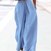 olcso hivatalos jumpsuits-Női Jumpsuitek Zseb Tömör szín Terített nyak Alkalmi Utca Napi Normál Féhosszú Medence Fehér Szürke S M L Tavasz