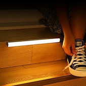ieftine lumina dulapului-2 buc 10 led pir senzor de mișcare lampă de noapte încărcare usb corpul uman cu detecție automată lumină de noapte dulap dulap lumina de perete scară iluminat dormitor lumină inteligentă cu detectare
