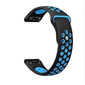 Недорогие Ремешки для часов Garmin-Ремешок для часов для Garmin MARQ Descent G1 Fenix 7 Sapphire Solar / 6 Pro / 5 Plus Forerunner 935 945 Approach S60 S62 силиконовый Замена Ремень Быстрая посадка 22 мм Дышащий Спортивный ремешок