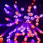 economico Plug in elettrico-50m 100m ghirlanda albero di natale luci fatate 400 800led stringa di luce ip65 impermeabile catena giardino esterno ghirlanda festa di nozze vacanza paesaggio decorazione illuminazione blu colorato