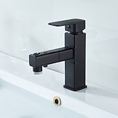 cheap Classical-Bathroom Sink Faucet - Rotatable / Pull out / Classic Electroplated / Painted Finishes Centerset Single Handle One HoleBath Taps