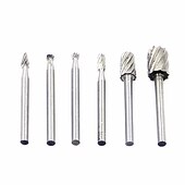 economico set di punte da trapano-6 pz 1/8 &#039;&#039; gambo in acciaio hss frese rotative taglierina incisione rettifica bit per strumenti di taglio di file rotanti la lavorazione del legno fai da te