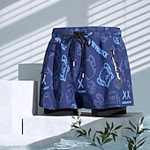 abordables maillot de bain boxer homme-Homme Short de bain Short de Bain Natation Séchage rapide Poids Léger Short de bain Maillot de bain Avec poches Doublure de compression Cordon Natation Surf Plage Sports nautiques Couleur Pleine Eté