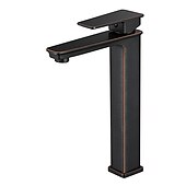 cheap Classical-Black Bathroom Faucet Tall Single Handle Bathroom Vessel Sink Faucet Rv Lavatory Vessel Faucet Basin Mixer Tap Solid Brass/Matte Black
