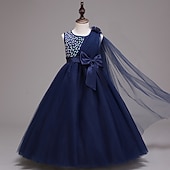 preiswerte Kleider für die Blumenmädchen-kinderkleidung Mädchen Blumenmädchen Kleid Kleid Einfarbig Ärmellos Leistung Hochzeit Party Gitter Bestickt Schleife Prinzessin Süß Baumwolle Tüll Asymmetrisch Rosa Prinzessinnenkleid A Linie Kleid