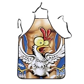 cheap Aprons-Cosplay Chef Apron For Women and Men, Kitchen Cooking Apron, Personalised Gardening Apron with Long Ties Neck Strap BBQ Drawing Crafting Aprons