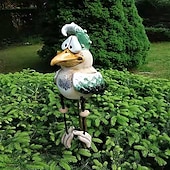 お買い得  庭の彫刻と彫像-面白い鶏の装飾の彫像庭の農場の庭樹脂クラフト鶏のオンドリの彫刻パティオ芝生の庭の装飾アクセサリー屋外の風景の彫刻