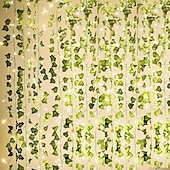 voordelige Batterij String Lights-12pack kunstmatige klimop guirlande nep planten 25.6 m 84ft wijnstok opknoping guirlande met 120led string licht opknoping voor thuis keuken tuin kantoor bruiloft muur decor