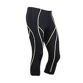 billiga Shorts, tights och byxor för män-Herr Cykelvägshorts 3/4 cykeltights Rand Cykel 3/4 Strumpbyxor med 3 bakfickor Bergscykling Vägcykling 3D Tablett Cykel Snabb tork Fuktabsorberande sporter Grön Kläder
