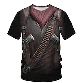 billiga Pojkens 3D Vision &amp; Geometri-Pojkar 3D Grafisk T-shirt Kortärmad 3D-tryck Sommar Vår Aktiv Sport Mode Polyester Barn 3-12 år Utomhus Dagligen Normal