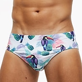 halpa Miesten uimapuvut-Miesten Uimashortsit Uimahousut Brief-uimahousut Spandex Alaosat Hengittävä Nopea kuivuminen Mikrojoustava 2 in 1 Kurenauha - Uinti Lainelautailu Hiekkaranta Vesiurheilu Yhtenäinen Kevät Kesä