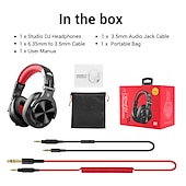 economico Cuffie on-ear e over-ear-Cuffia cablata Oneodio A71 over-ear con microfono cuffie studio DJ professionali per monitoraggio registrazione e missaggio per giochi