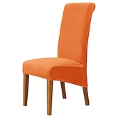 voordelige Hoes voor eetkamerstoel-fluwelen eetkamerstoelhoezen, bordeauxrode stretch stoelhoes, spandex hoge rugleuning stoelbeschermers hoezen stoelhoes met elastische band voor eetkamer, bruiloft, ceremonie, banket