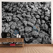 Недорогие пейзаж гобелен-Каменная стена, гобелен, художественный декор, одеяло, занавеска, подвесная домашняя спальня, гостиная, украшение, полиэстер