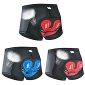 billiga Shorts, tights och byxor för män-Herr Undershorts till cykling Cykelunderkläder Cykelshorts Cykel Herr Boxer Bergscykling Vägcykling sporter Rand 3D Tablett Cykel Andningsfunktion Fuktabsorberande Svart Röd Polyester Elastan Kläder