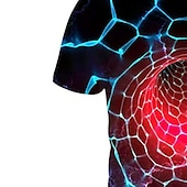 billiga Pojkens 3D Vision &amp; Geometri-Pojkar 3D 3D Print T-shirt Kortärmad 3D-tryck Sommar Vår Aktiv Sport Mode Barn 3-12 år Utomhus Dagligen Inomhus Normal