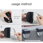 tanie Kinkiety zewnętrzne-2/4 sztuk światła słonecznego ogrodzenia zewnętrzne oświetlenie pokładowe ciepły biały wodoodporny rgb 2 tryby oświetlenie ogrodowe willa dekoracja patio krajobraz ogrodzenia światła schodowe