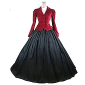 ieftine Rochii-Retro / vintage Rococo secolul al 18-lea Rochii Rochie de bal Bloc Culoare Pentru femei Regal Mascaradă Petrecere Casul / Zilnic Carnavalul de la Veneția Adulți Rochie