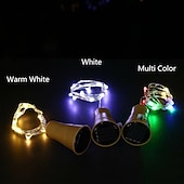 economico Striscie luci ad energia solare-solare bottiglia di vino luci della stringa decorazione di cerimonia nuziale all&#039;aperto 2 m 20 led lucine con sughero impermeabile luce di natale rame ghirlanda patio giardino luci della stringa 10