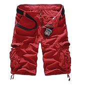preiswerte Klassiker-Herren Cargo Shorts Kurze Hosen Kurze Hose für Wanderer Militär Sommer Außen Regular Fit 10&quot; Ripstop Atmungsaktiv Multi Pocket Unten Tasche Dunkelgrau Schwarz Baumwolle Laufen Camping / Wandern