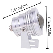 cheap Underwater Lights-Pond Fountain Light RGB LED Underwater Pool Spotlight with Remote Control 10W Color Changing LED Dimmable 12V for Pool Lighting