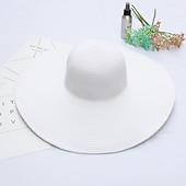 levne Fascinátory a klobouky-Klobouk Kentucky Derby Klobouky Sláma Slamák Sluneční klobouk Ležérní Dovolená Plážové Elegantní Retro styl S Sklady Čistá Barva Přílba Pokrývky Hlavy