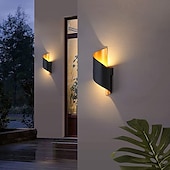 economico applique da esterno-15w applique da parete per esterni resistente alle intemperie 10.9in lampada da parete a led moderna di grandi dimensioni oro nero / oro bianco lampada da parete in alluminio pressofuso per portico