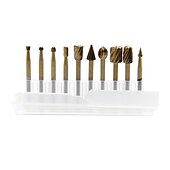 economico set di punte da trapano-10 pz 1/8 &#039;&#039; gambo hss acciaio rotativo frese cutter scatola di plastica trasparente incisione rettifica bit per file rotanti taglierina strumenti di lavorazione del legno fai da te