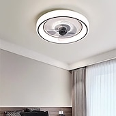 voordelige Plafondventilatorverlichting-48 cm led plafondventilator licht plafondventilator metaal geschilderde afwerkingen modern 220-240v