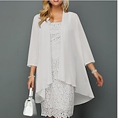 voordelige moeders wikkels-Dames Wikkel Moeder&#039;s Wikkels Jassen Bruiloftsgast Wikkels  Jassen Elegante Zonbescherming 3/4 Lange Mouw Chiffon Bruiloft Wikkels Met Ruching Voor Feest Avond Lente  Zomer om te imponeren