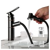 cheap Classical-ORB Bathroom Sink Faucet,Pull out Spray Antique Brass Single Handle One Hole Bath Taps