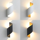 economico applique da esterno-15w applique da parete per esterni resistente alle intemperie 10.9in lampada da parete a led moderna di grandi dimensioni oro nero / oro bianco lampada da parete in alluminio pressofuso per portico