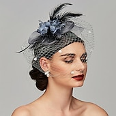 billige Tilbehør og mer-Retro / vintage 1950-tallet 1920-tallet Hodeplagg Party-kostyme Fascinator-hatt Dame Maskerade Fest / aften Utdrikningslag Voksne Hodeplagg